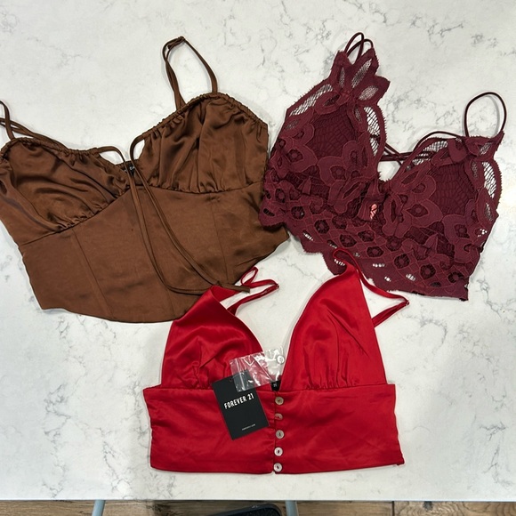 Kendall & Kylie , Forever 21 , Dina be cami/bra tops lot 3 size small - Picture 1 of 9